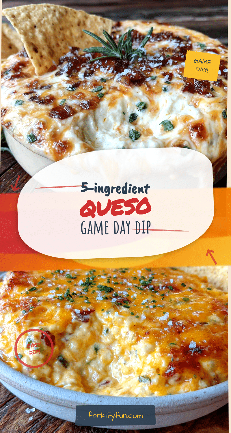 easy 5-ingredient queso dip for football Sundays recipe