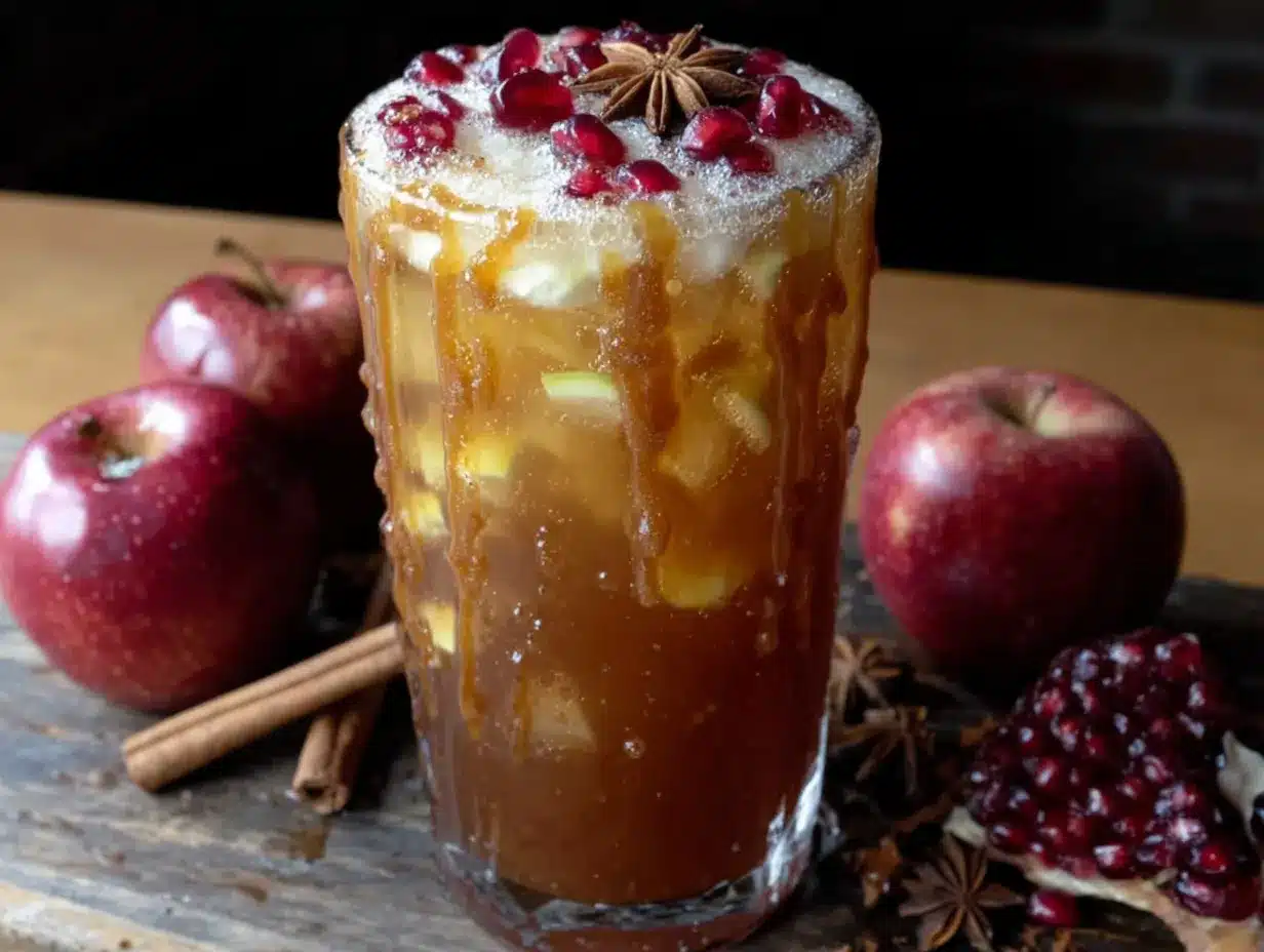 Easy Caramel Apple Cider Sangria preparation steps