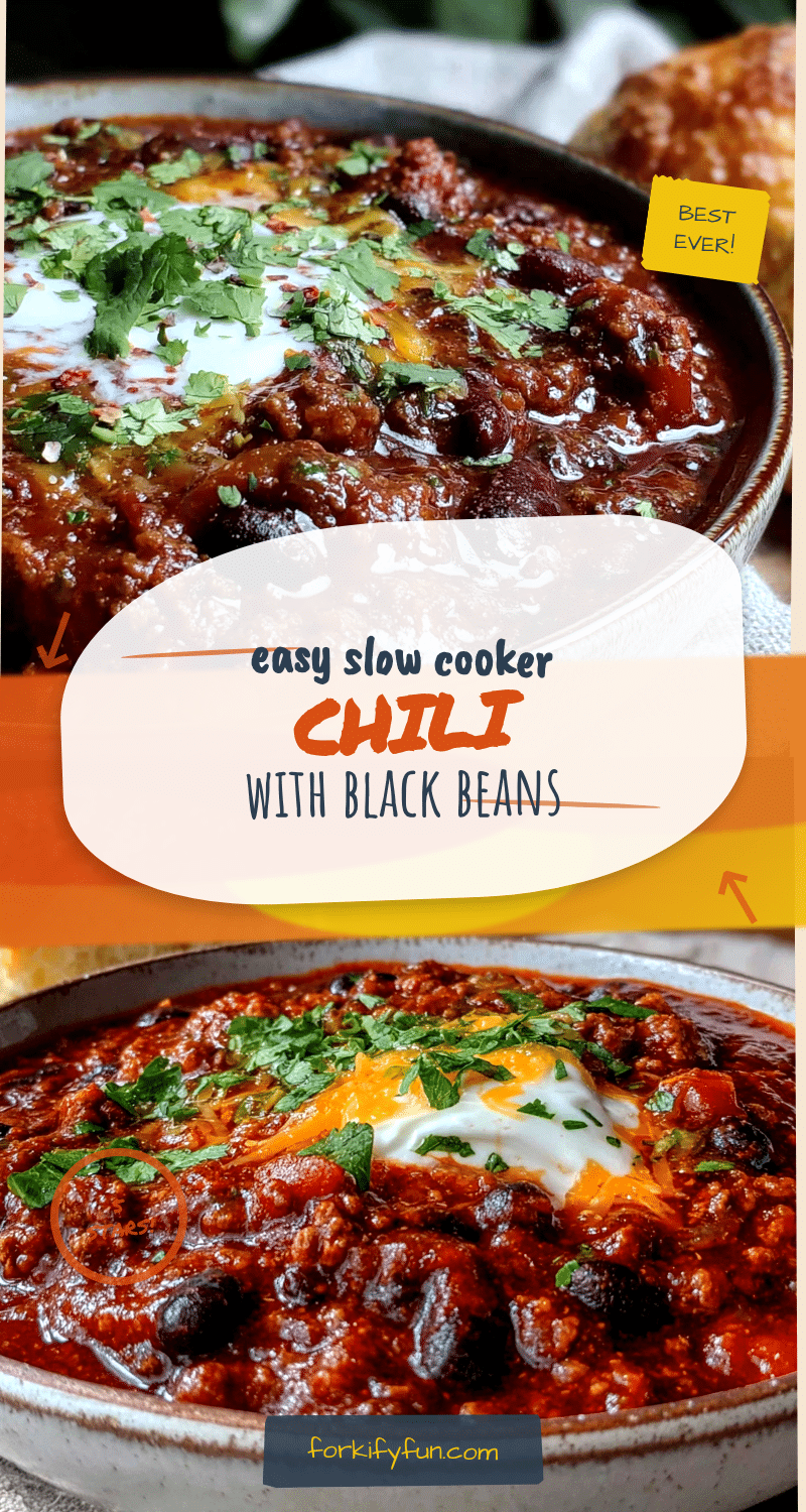 easy crockpot chili with ground beef and black beans recipe