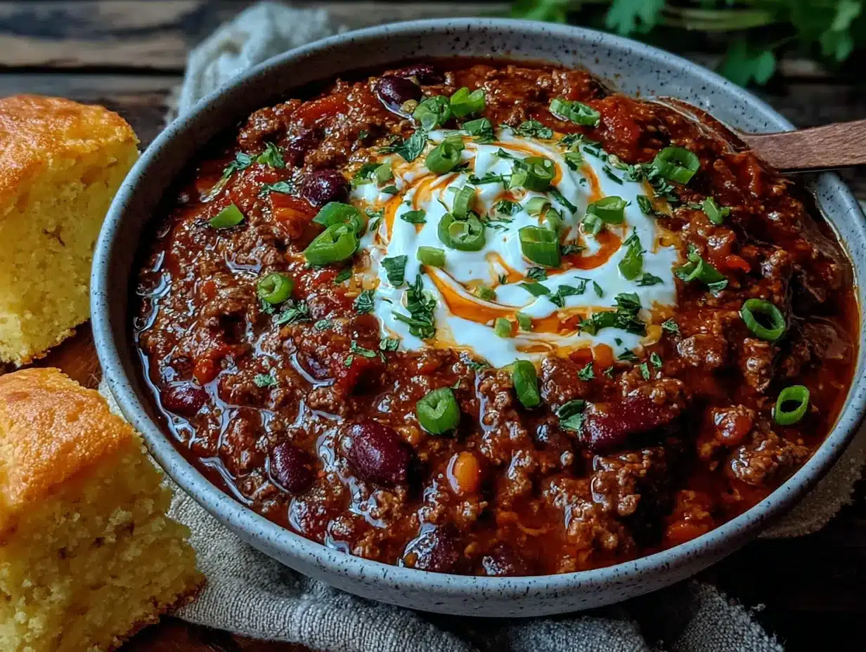 easy crockpot chili with ground beef preparation steps