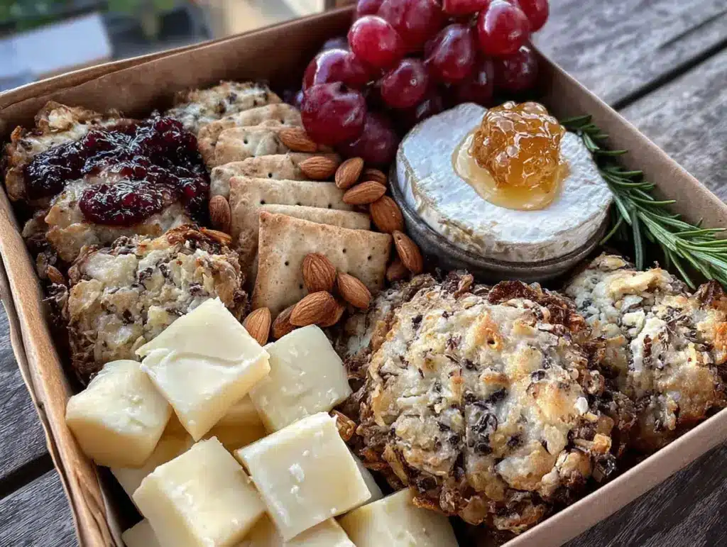 easy homemade bento box with cheese and crackers - featured image