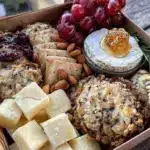 easy homemade bento box with cheese and crackers - featured image