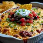 easy layered taco dip - featured image