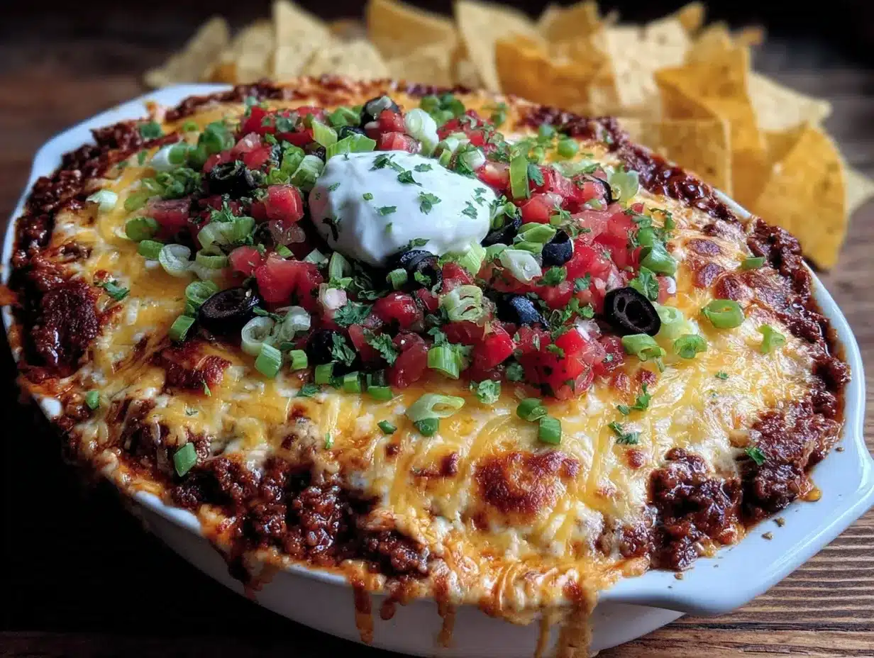 easy layered taco dip preparation steps