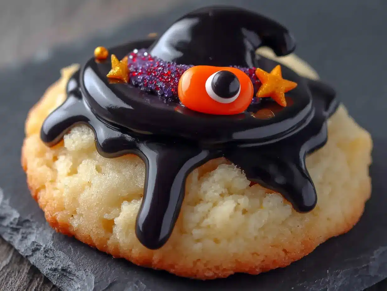 Easy Melting Witch Halloween Sugar Cookies preparation steps