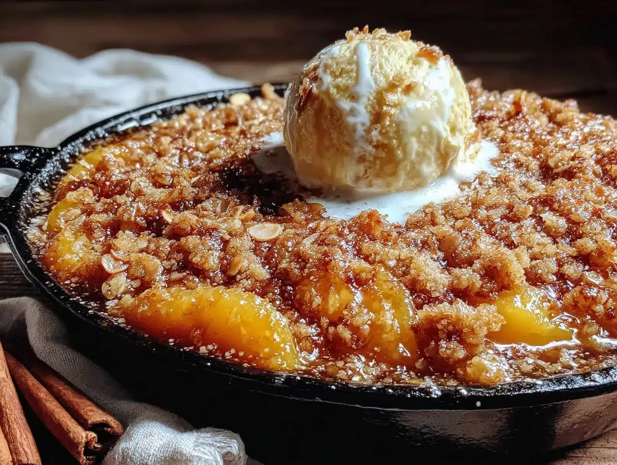 easy peach crisp for a crowd preparation steps