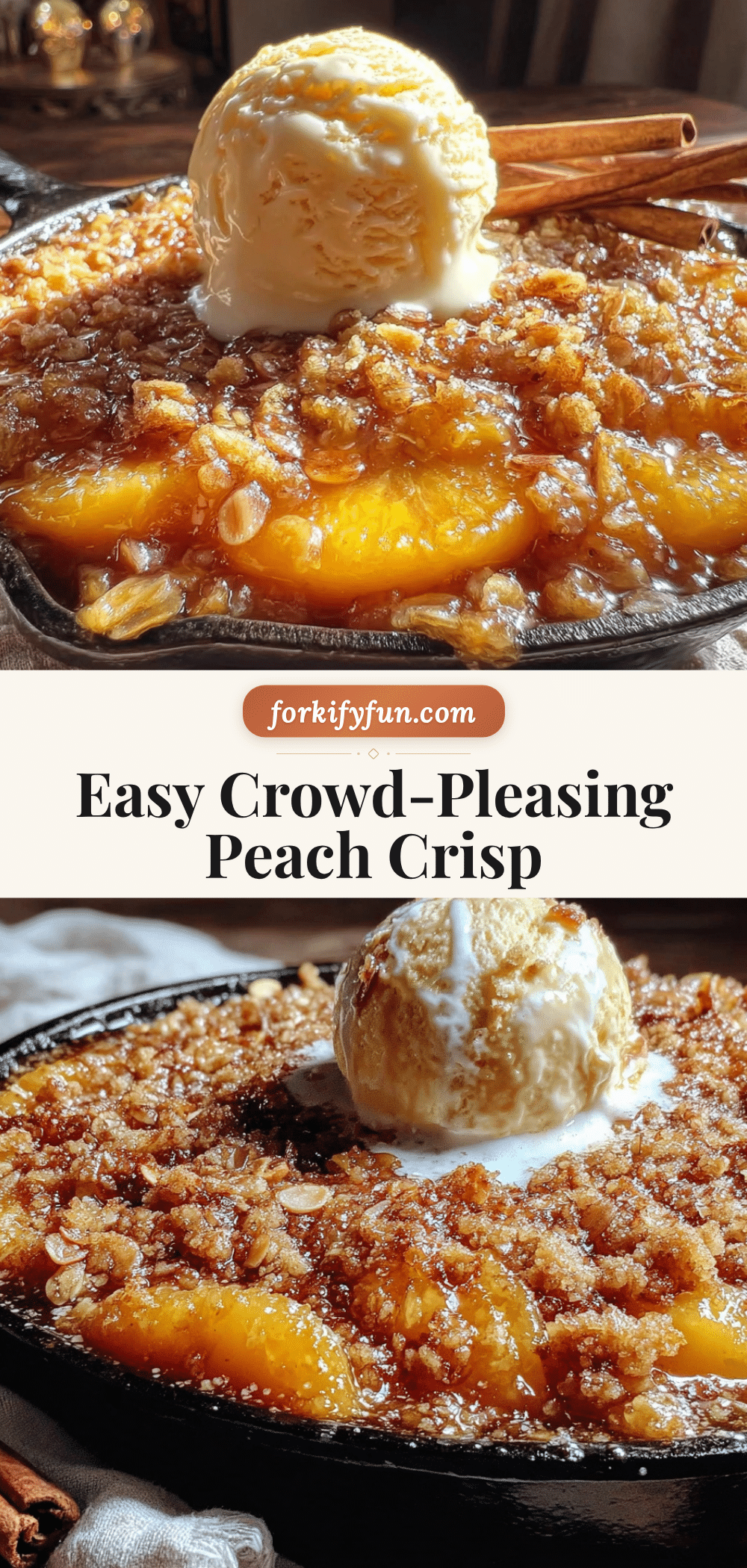 easy peach crisp for a crowd recipe