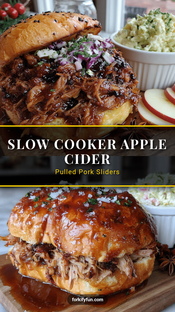 easy slow cooker apple cider pulled pork sliders recipe
