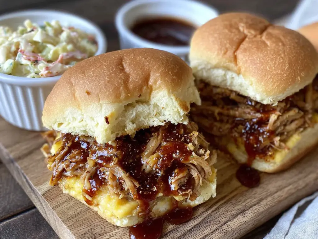easy slow cooker pulled pork sliders - featured image