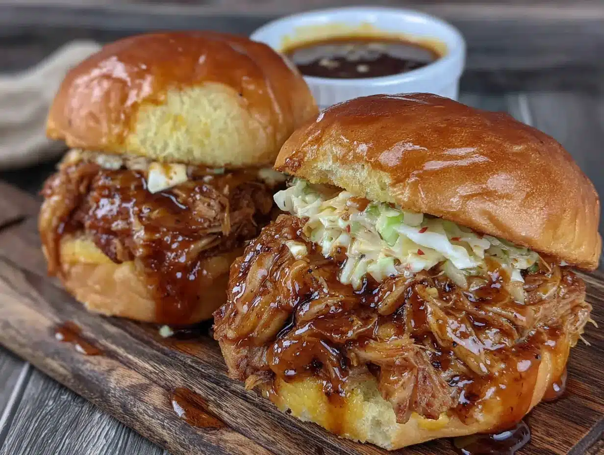 easy slow cooker pulled pork sliders preparation steps