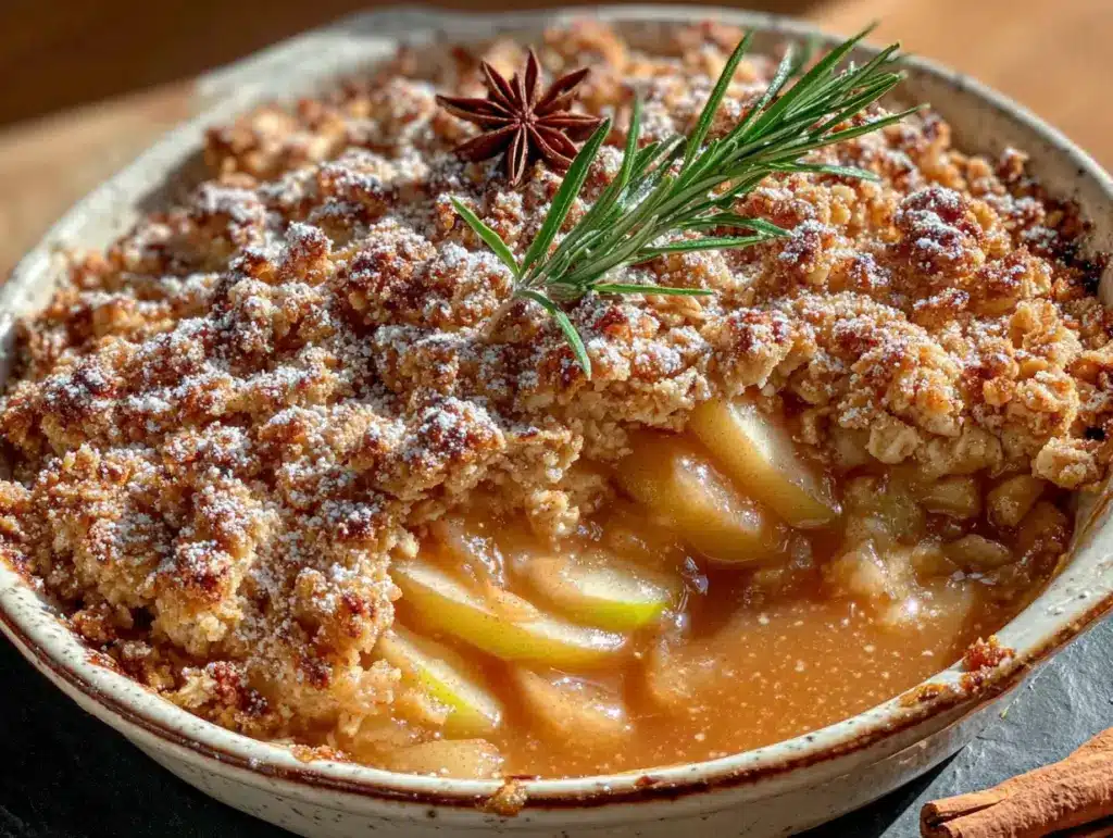 Easy spiced pear & ginger crisp recipe - featured image