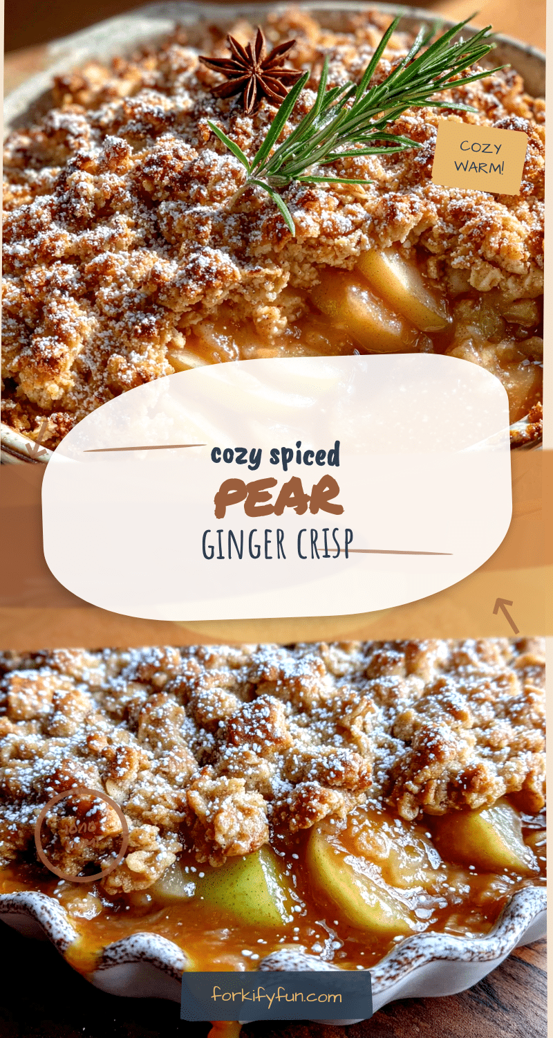 Easy spiced pear & ginger crisp recipe recipe