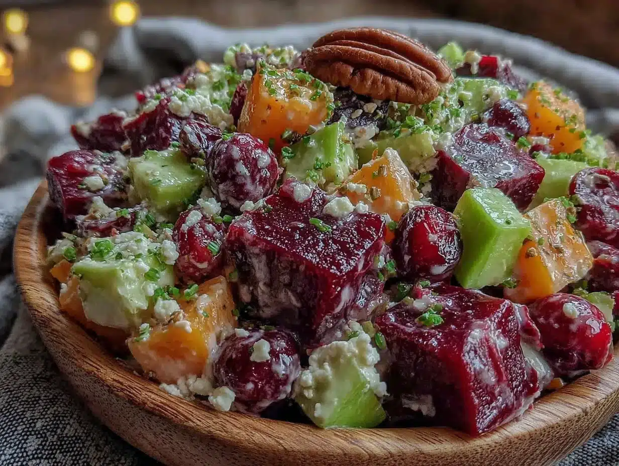 fall harvest chopped salad with maple vinaigrette preparation steps