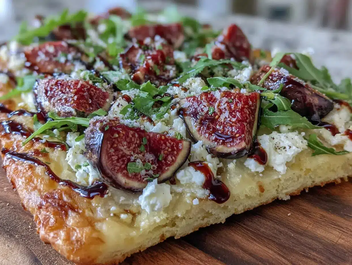 fig and goat cheese flatbread preparation steps