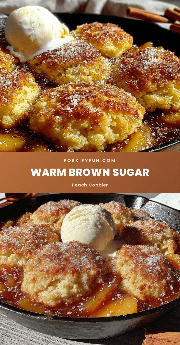 fresh peach cobbler with brown sugar biscuits recipe