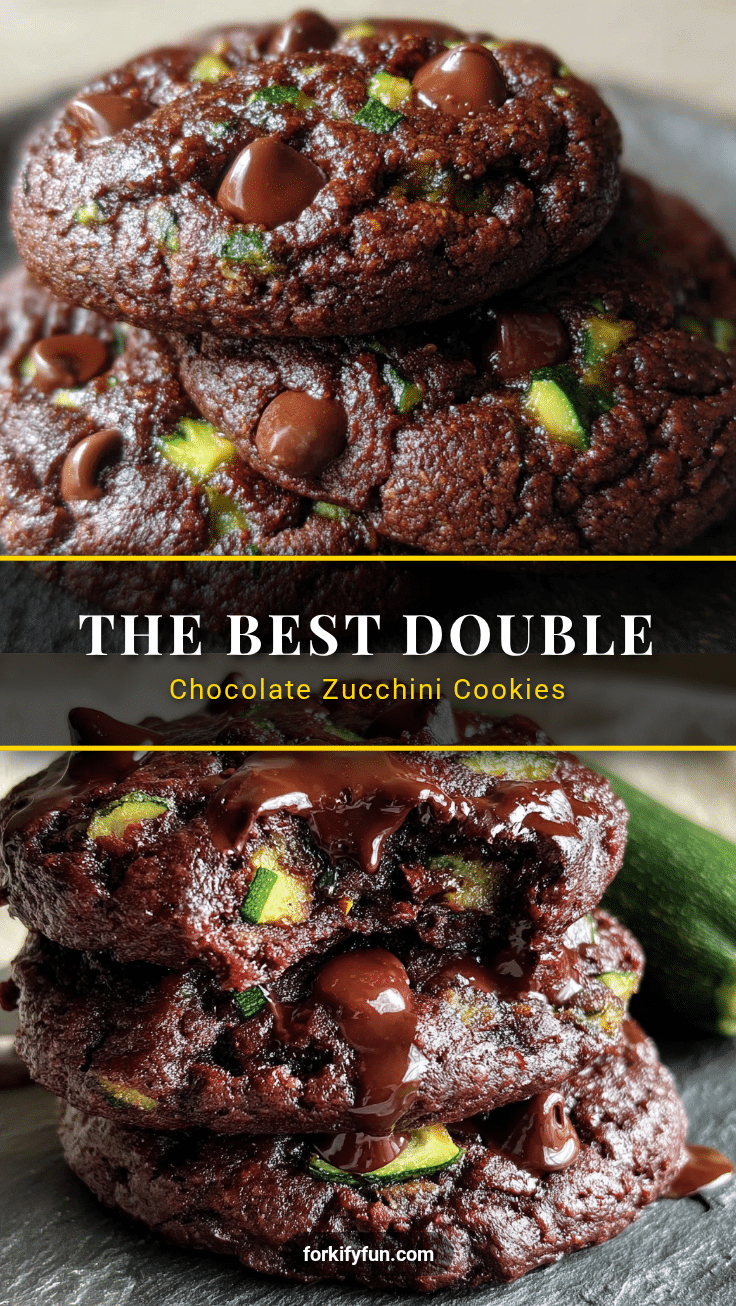 fudgy double chocolate zucchini cookies recipe