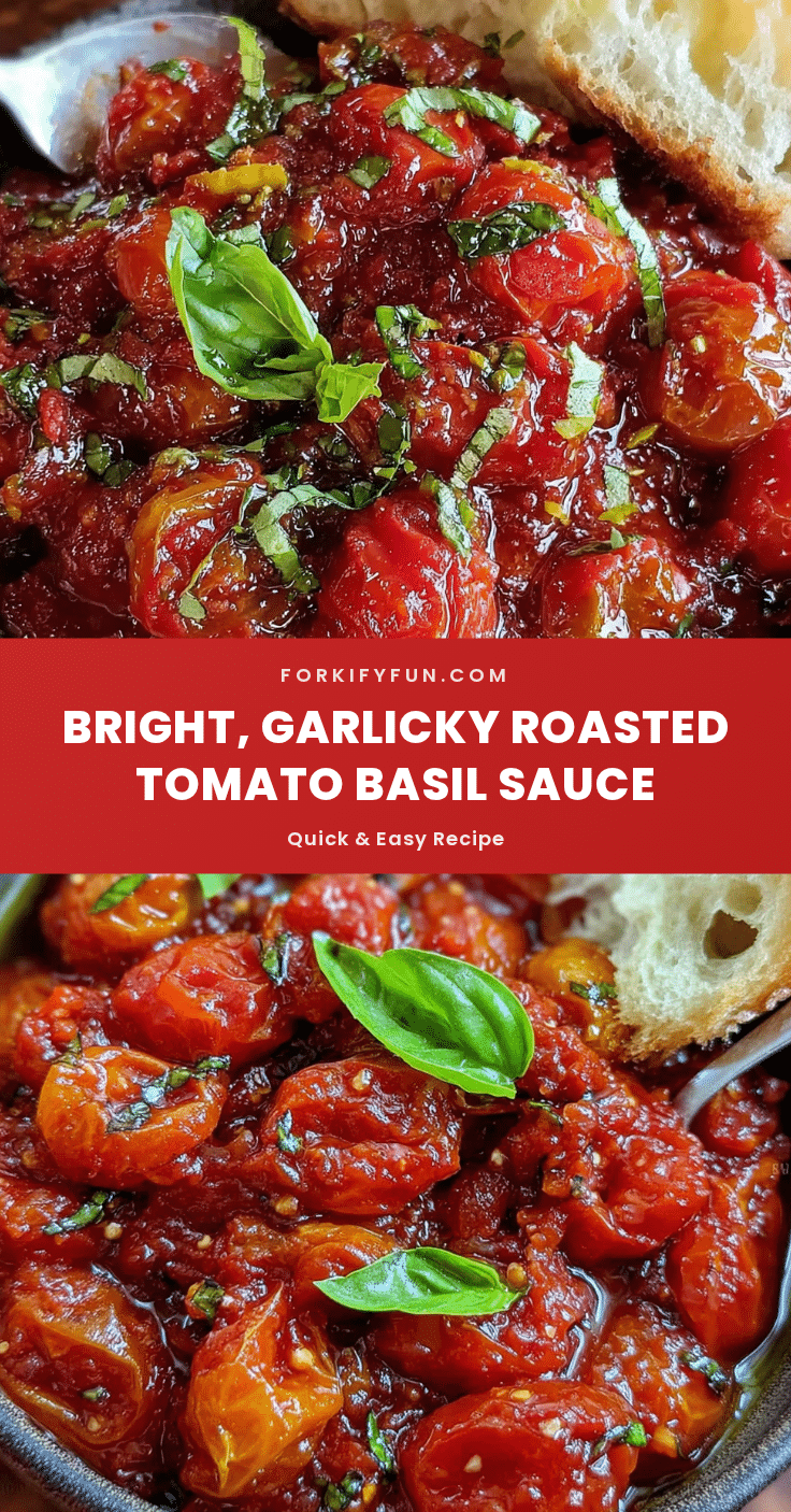 garlicky roasted tomato basil sauce recipe