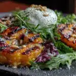 grilled peach burrata salad - featured image