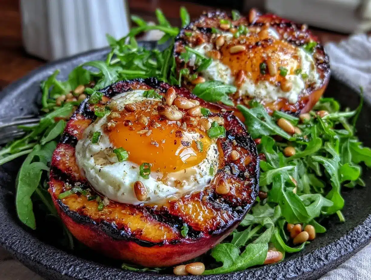 grilled peach burrata salad preparation steps