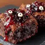 Halloween brownies with candy eyeballs - featured image
