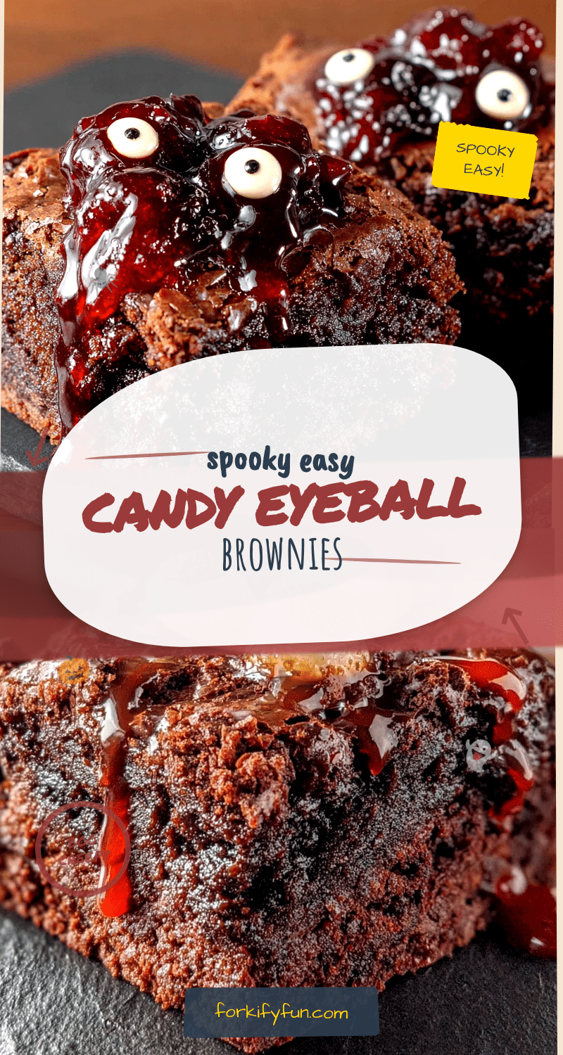 Halloween brownies with candy eyeballs recipe