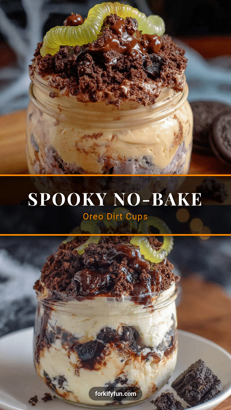 halloween oreo dirt cups recipe