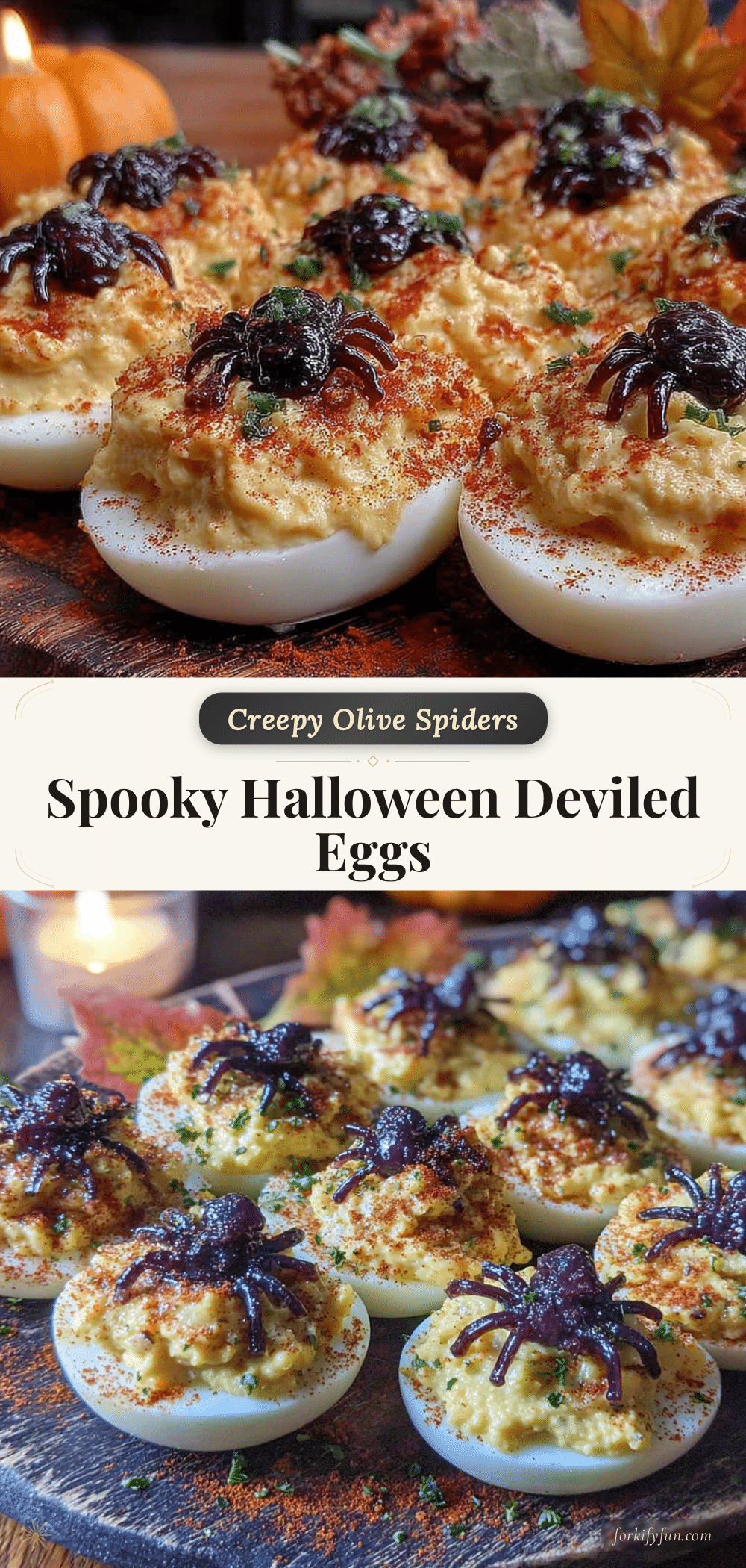 healthy Halloween deviled eggs recipe