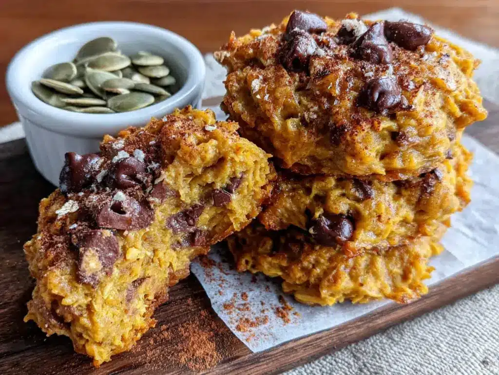 healthy pumpkin oatmeal breakfast cookies - featured image