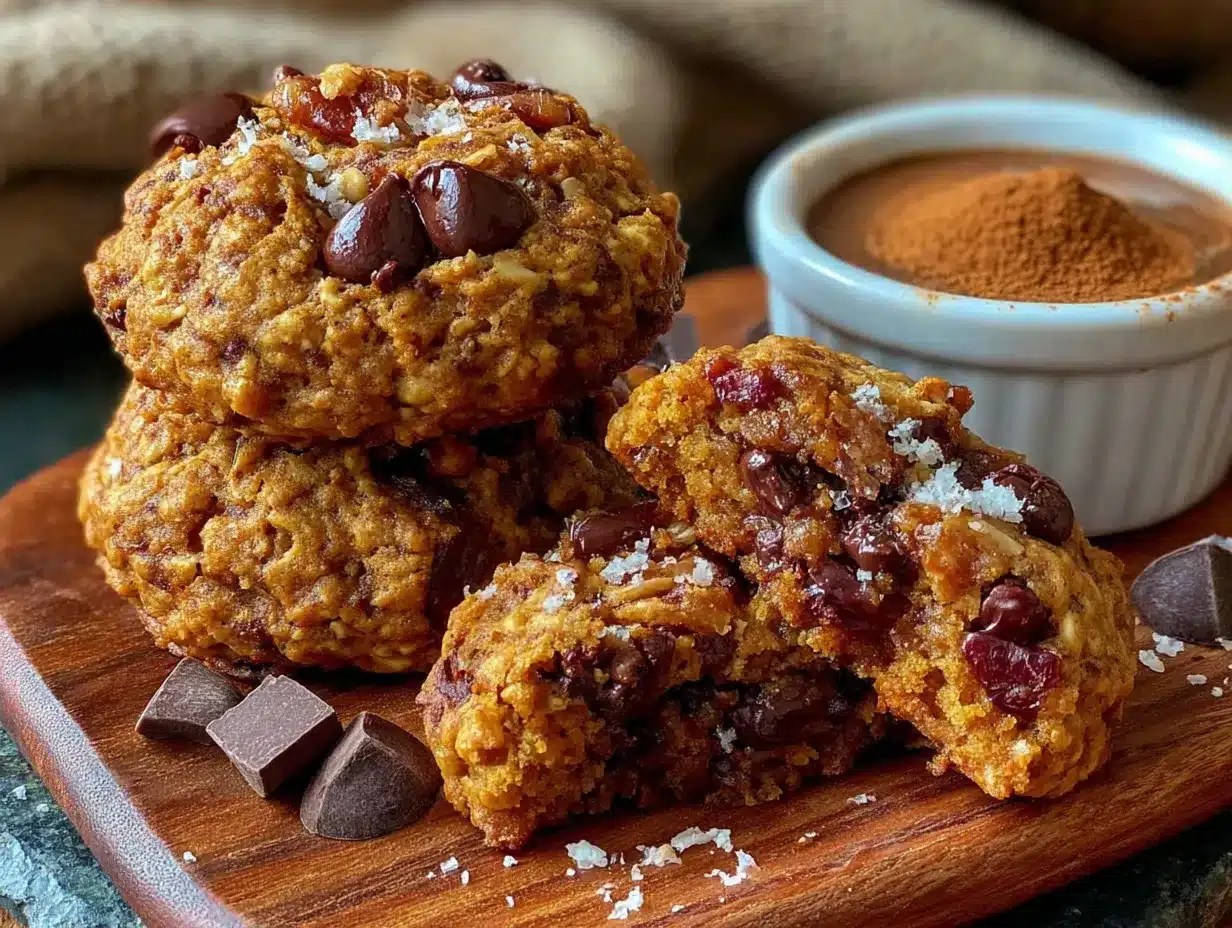 healthy pumpkin oatmeal breakfast cookies preparation steps