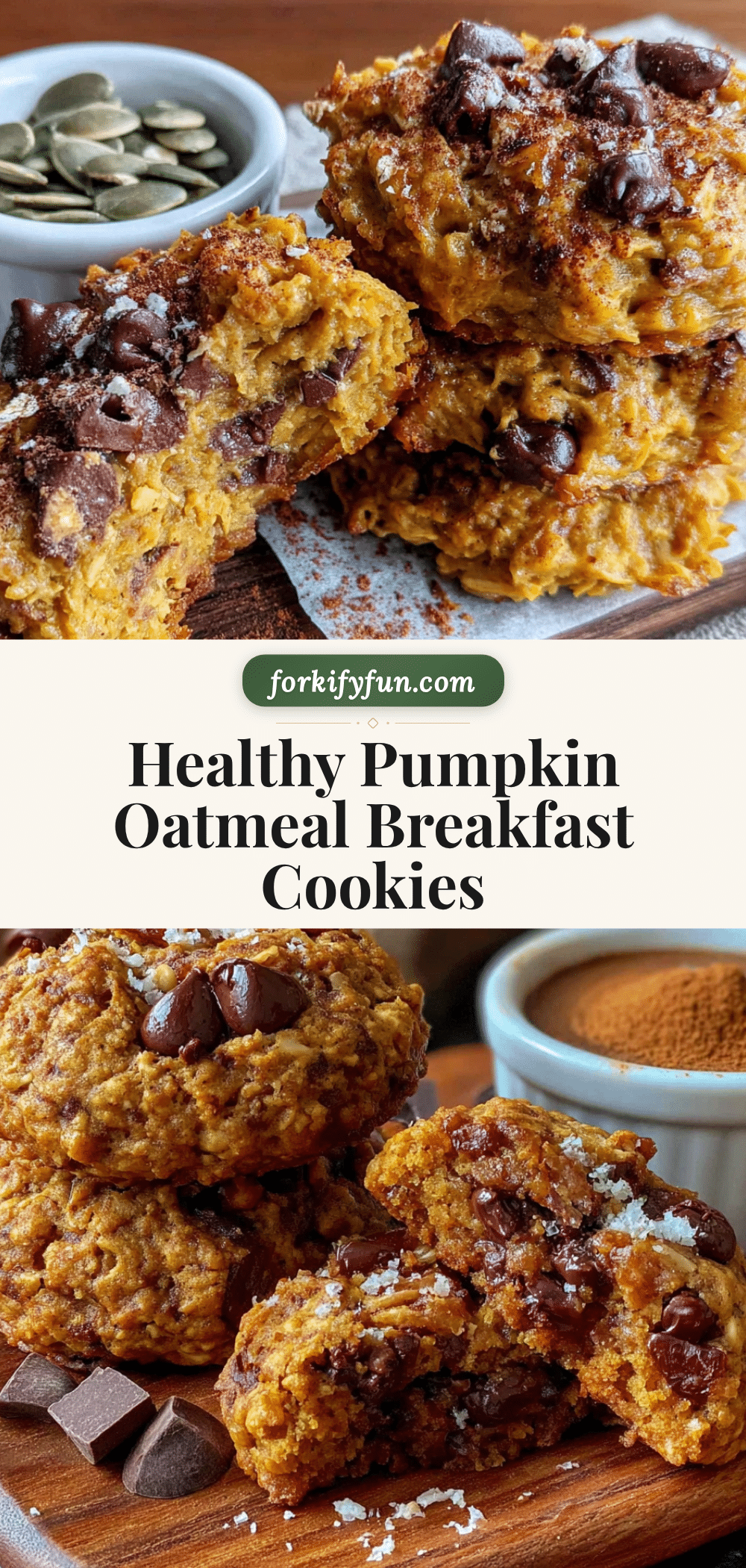 healthy pumpkin oatmeal breakfast cookies recipe