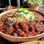 healthy turkey chili - featured image
