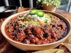 healthy turkey chili - featured image