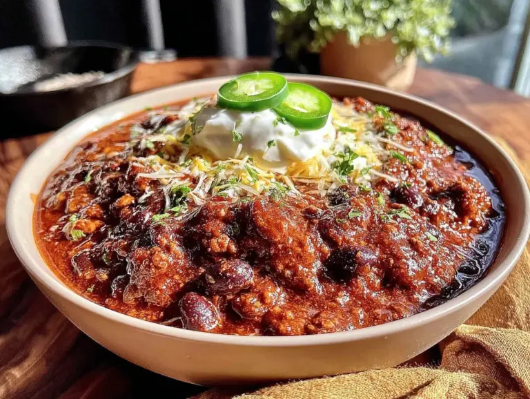 healthy turkey chili - featured image