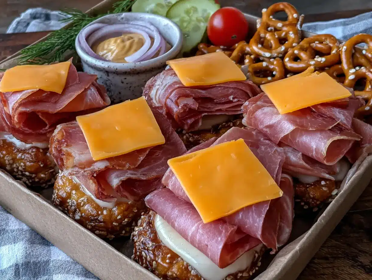 homemade ham and cheese cracker lunchables preparation steps