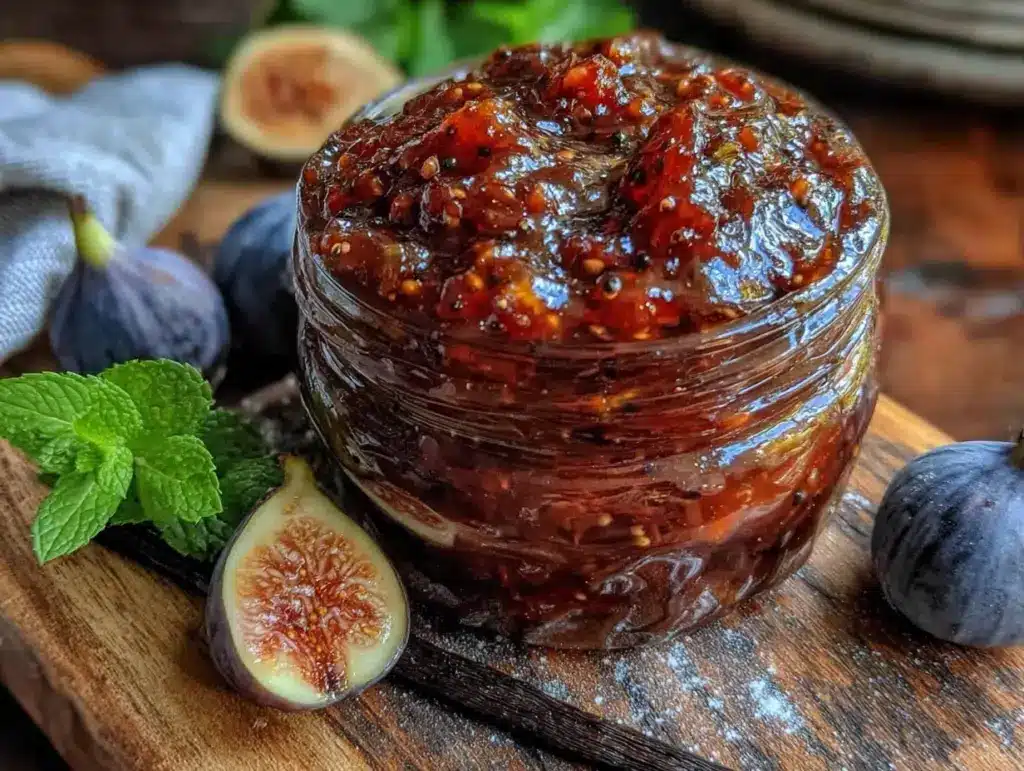 homemade vanilla bean fig jam - featured image