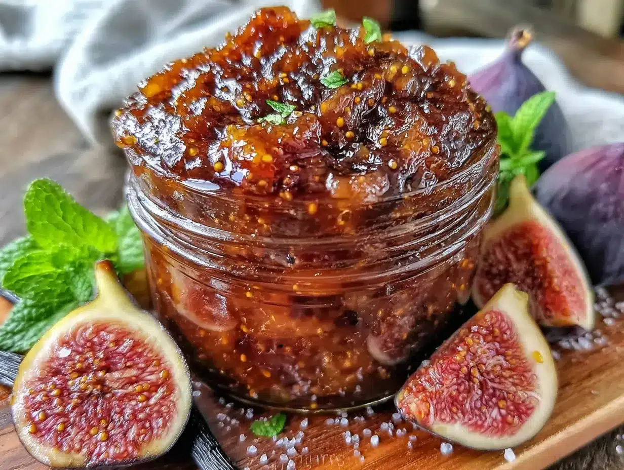 homemade vanilla bean fig jam preparation steps