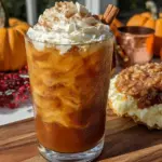 iced pumpkin chai latte with oat milk - featured image