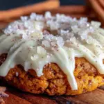 iced pumpkin sugar cookies with cream cheese glaze - featured image