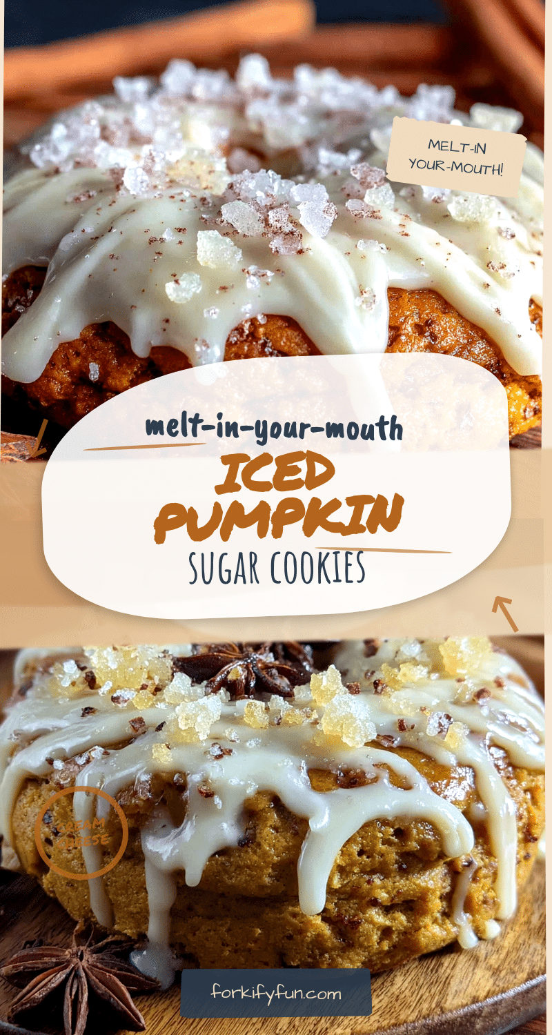 iced pumpkin sugar cookies with cream cheese glaze recipe