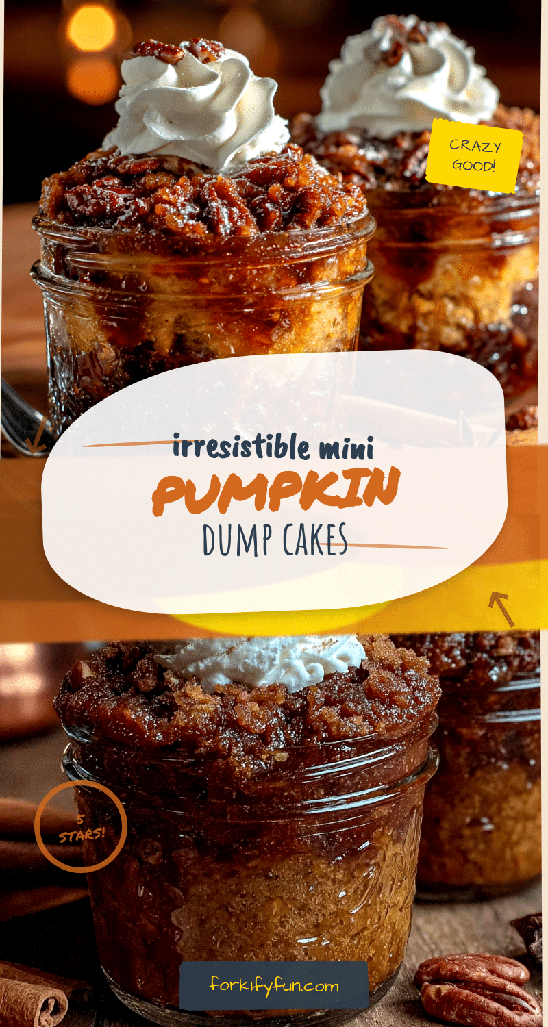 individual pumpkin dump cakes in mason jars recipe