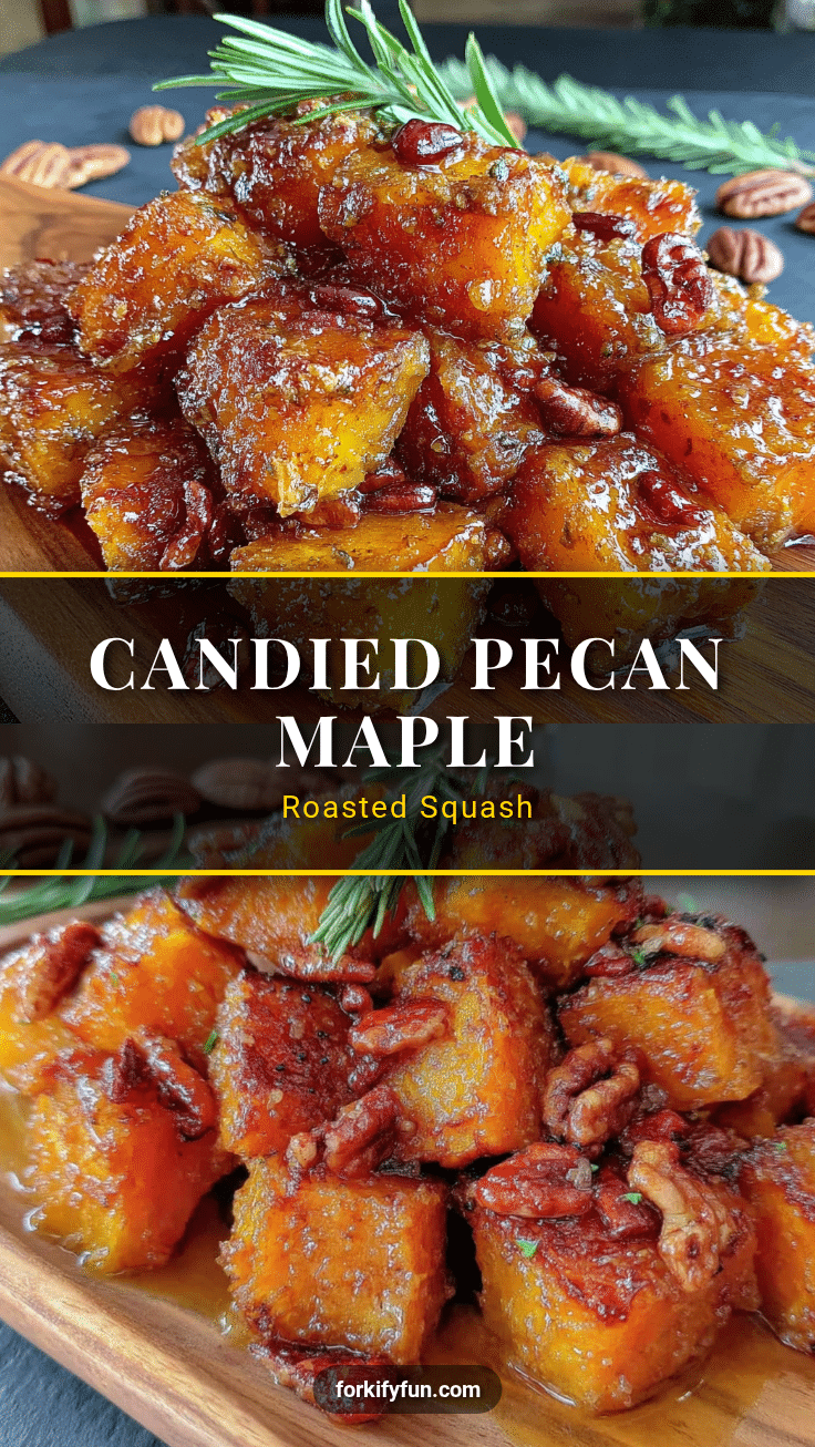 maple roasted butternut squash with candied pecans recipe
