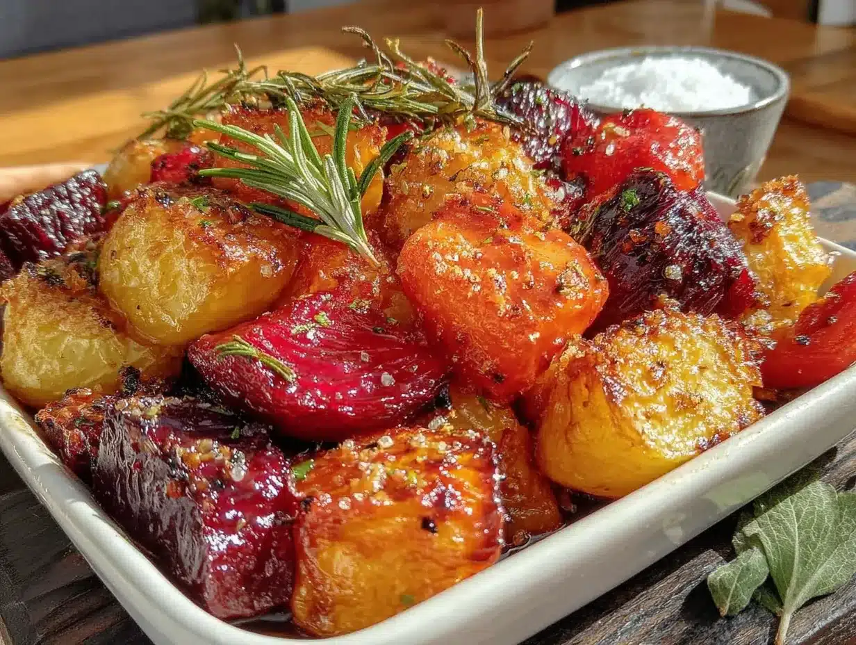 maple roasted root vegetables preparation steps