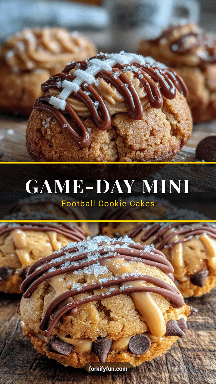 mini football cookie cakes recipe
