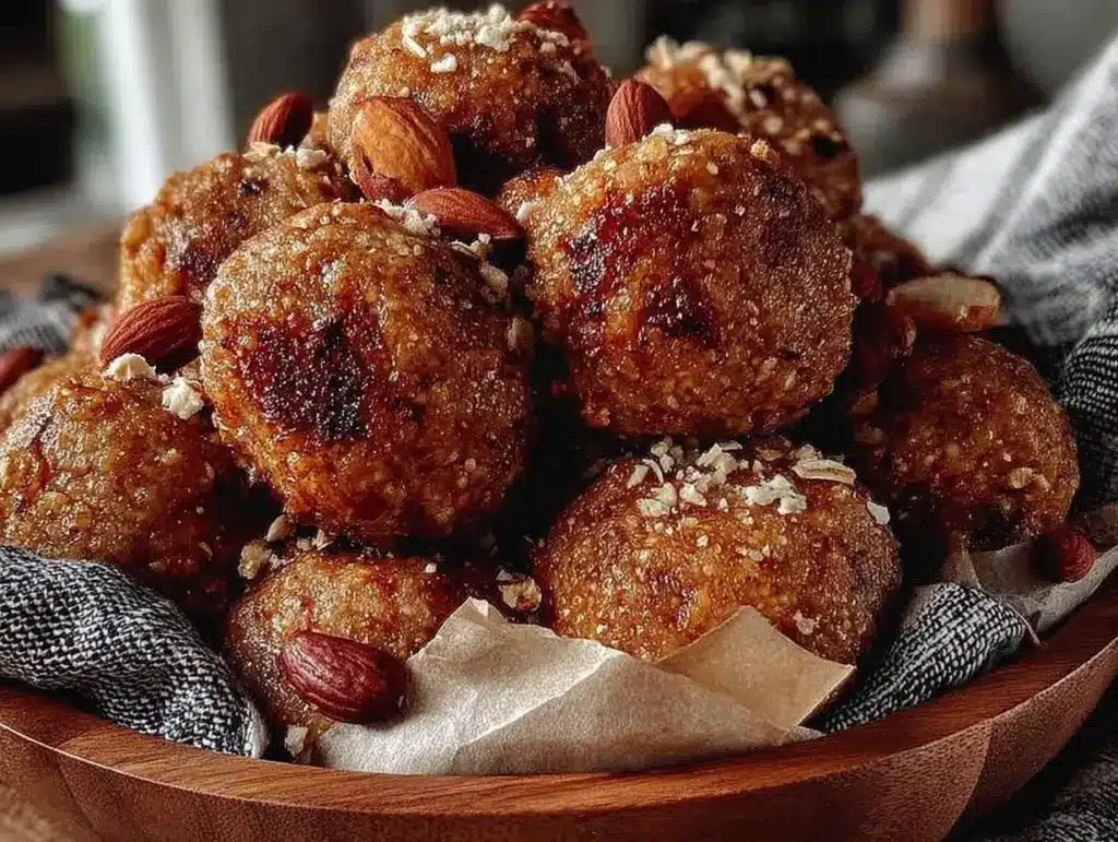 no-bake peanut butter protein balls - featured image