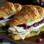 no-soggy turkey croissant sandwiches - featured image