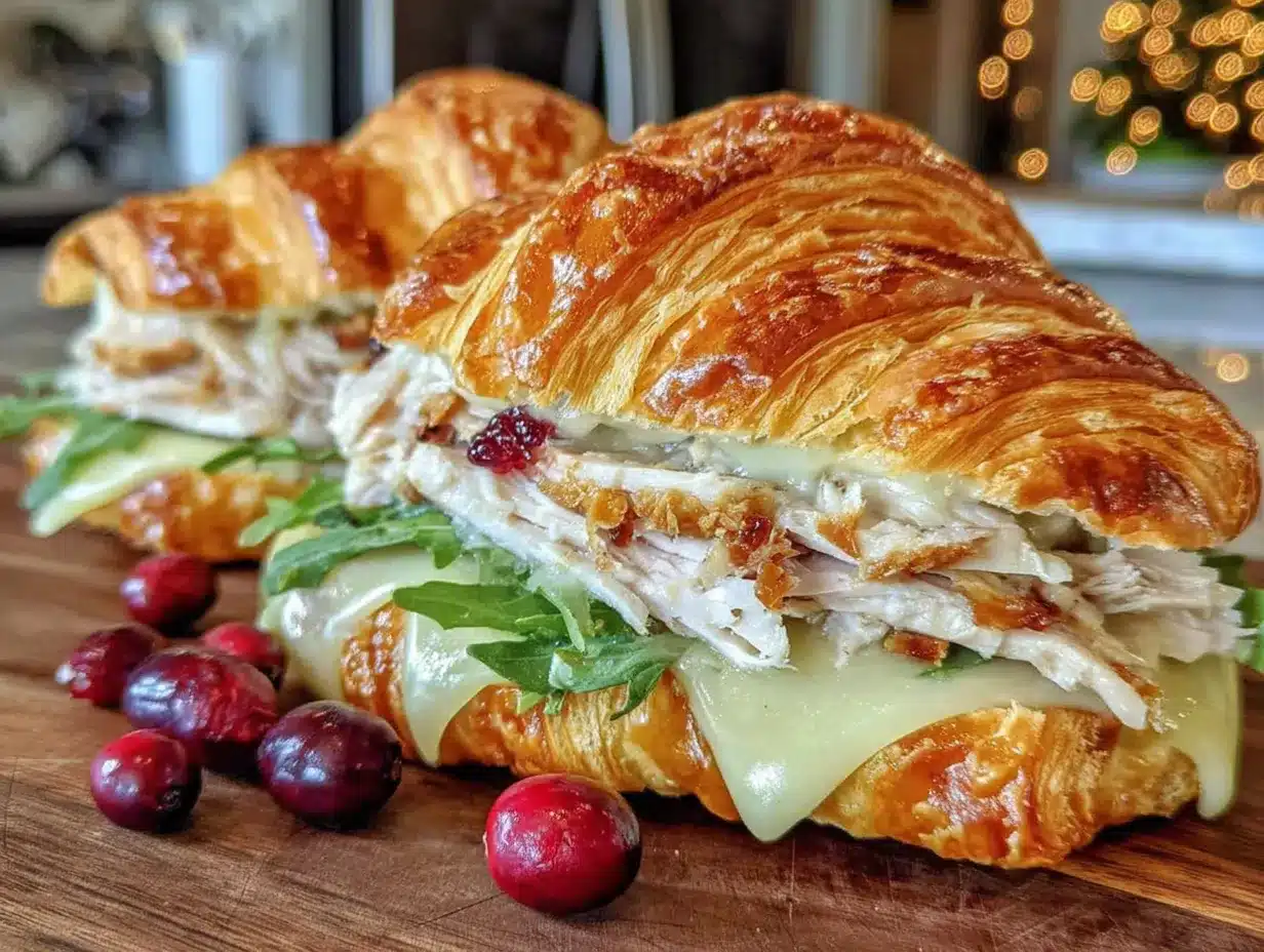 no-soggy turkey croissant sandwiches preparation steps