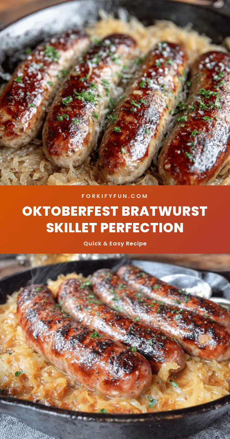 oktoberfest bratwurst and sauerkraut skillet recipe