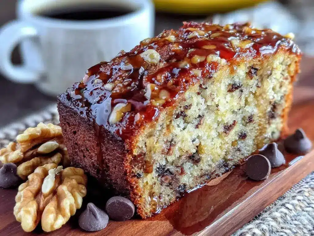 one bowl banana bread with walnuts - featured image