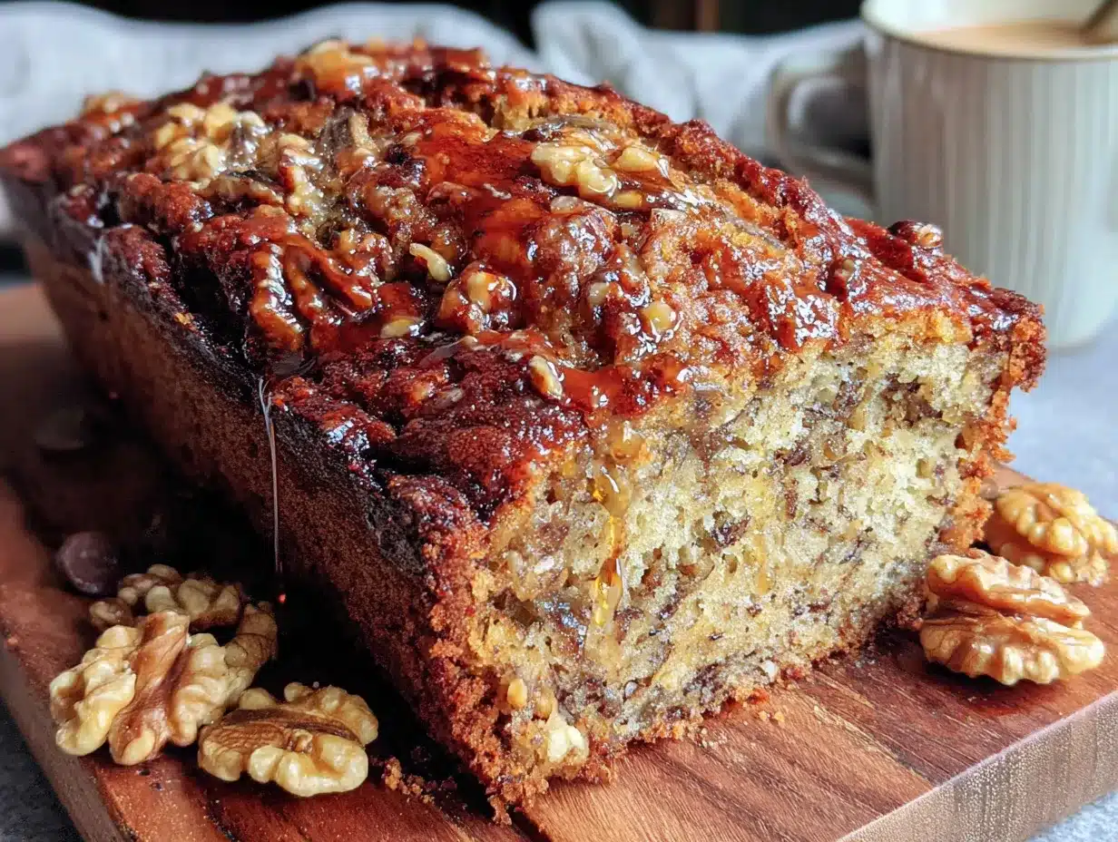 one bowl banana bread with walnuts preparation steps