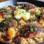 one-pan garlic butter chicken and rice - featured image